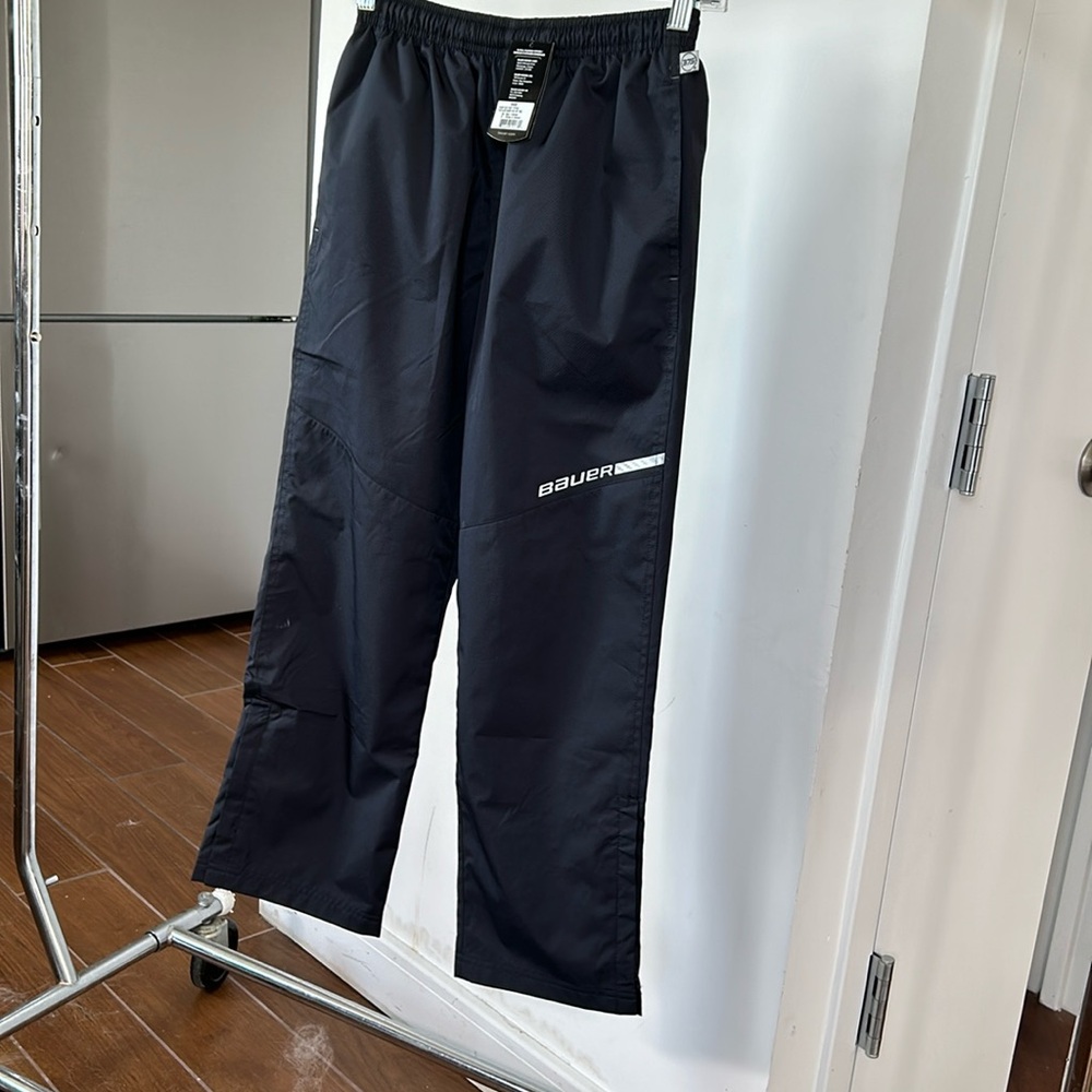 BAUER FLEX PANT YOUTH BLACK Ice Hockey warmup/cool down pants Sz: youth medium.